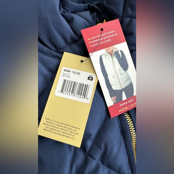 Woolrich Women’s Quilted Duck Down Vest size M - Picture 9 of 9